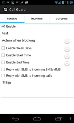 Call Guard Free android App screenshot 1