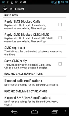 Call Guard Free android App screenshot 3